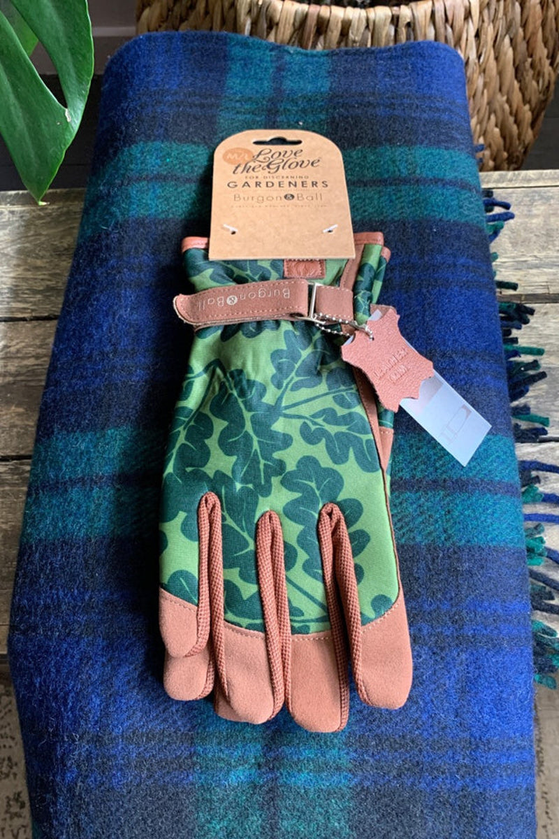 Burgon & Ball Gloves Oak Leaf Moss Small/Medium
