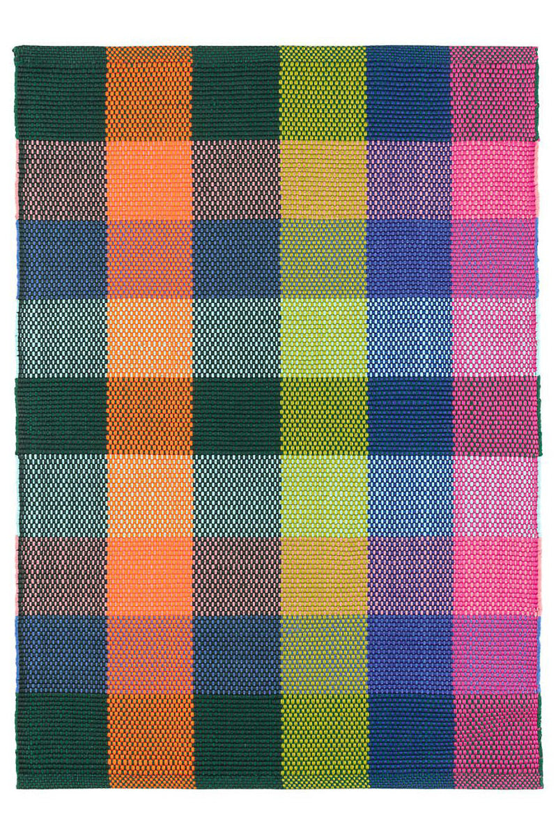 Dash & Albert Happy Plaid Multi Handwoven Indoor/Outdoor Rug 2x3