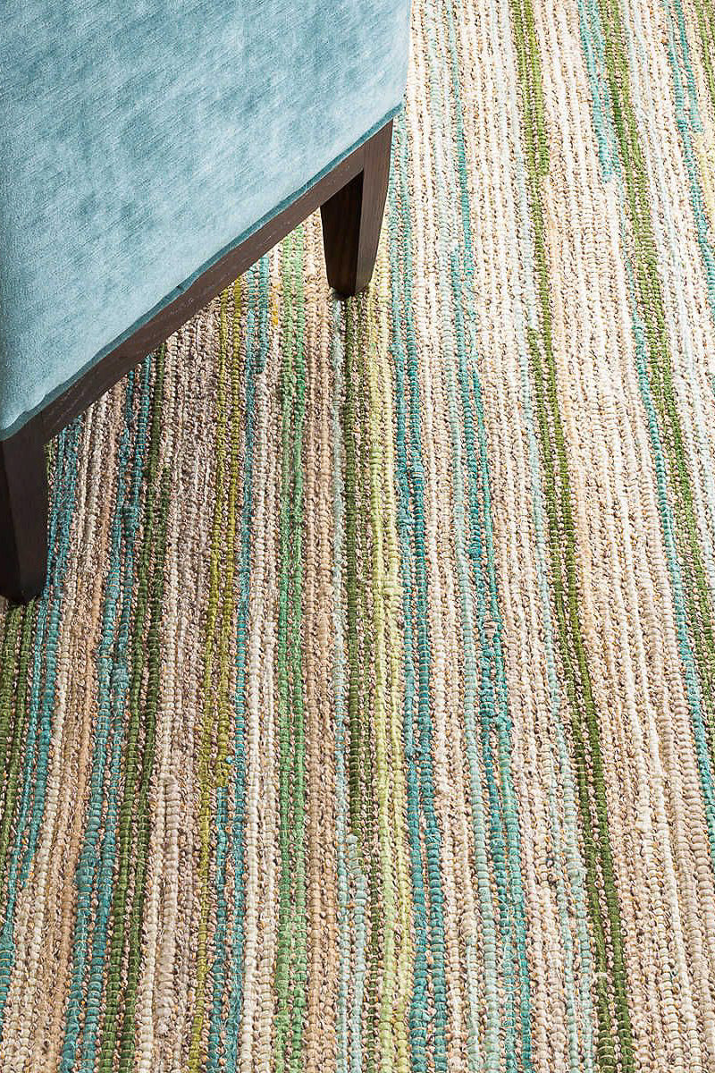 Dash & Albert Francisco Green Handwoven Cotton Rug 2x3
