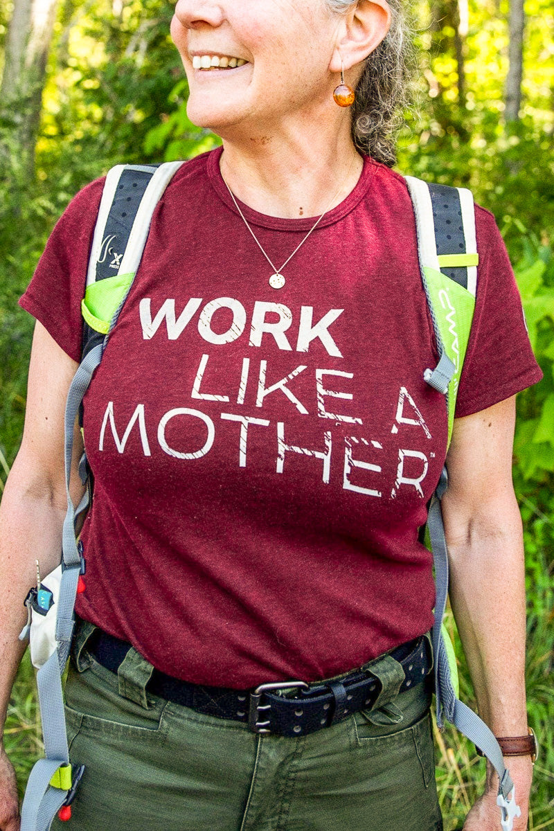 Dovetail Workwear Work Like a Mother Crew Neck Tee Elderberry Large