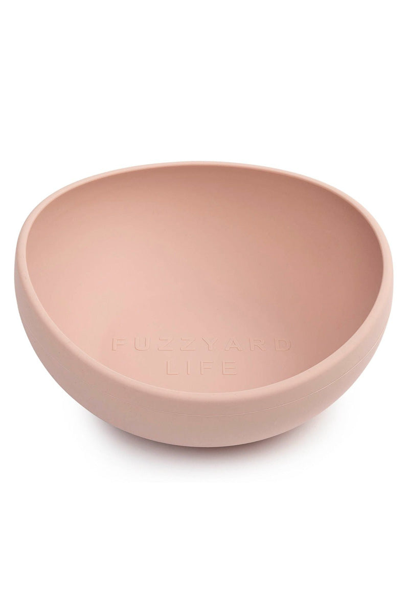 FuzzYard Soft Blush Silicone Pet Bowl Large