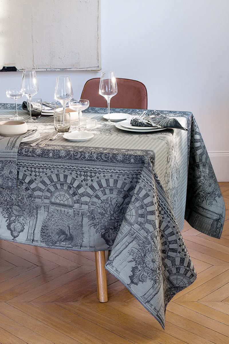 Garnier-Thiebaut Arcades Cendre Tablecloth 69" x 69"