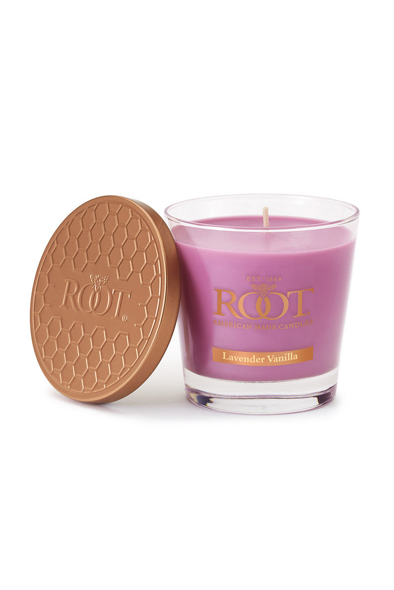 Root Candles Small Veriglass Lavender Vanilla