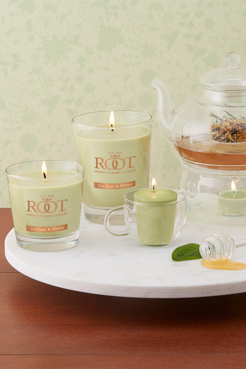 Root Votive Tea Leaf & Honey 2.1oz