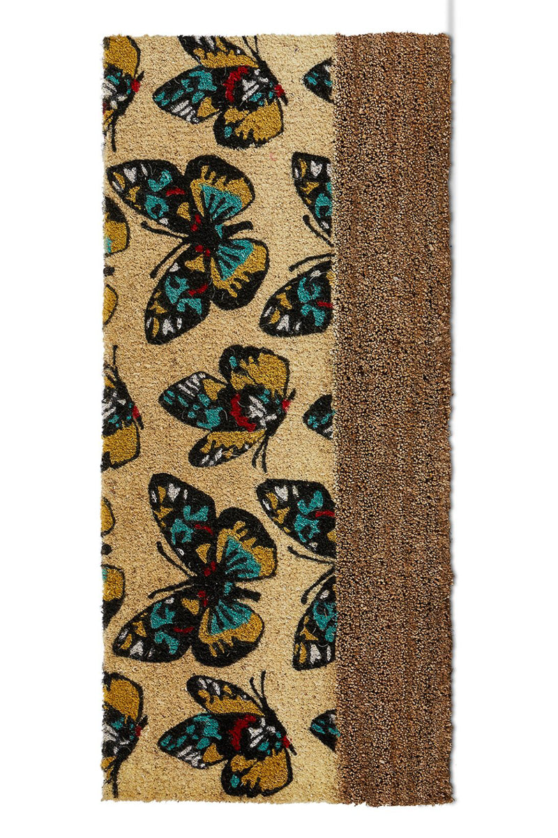 Butterfly Estate Boot Scrape Coir Mat 40"x 17" Multi