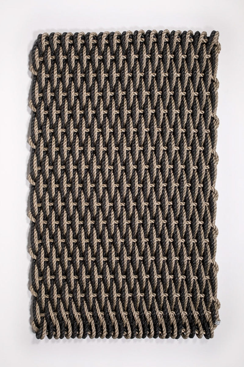 DOORMAT, ROPE SAND/CHARCOAL S
