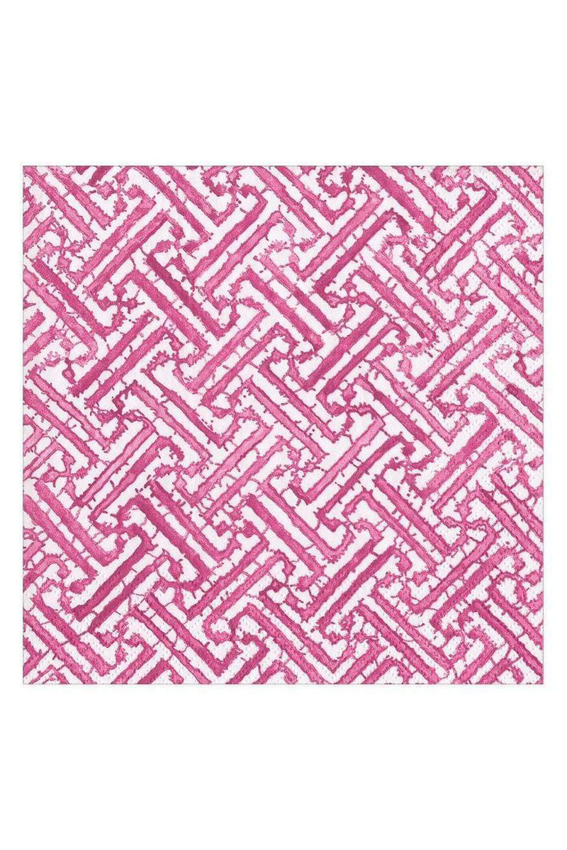 Caspari Fretwork Fuchsia Luncheon Napkins