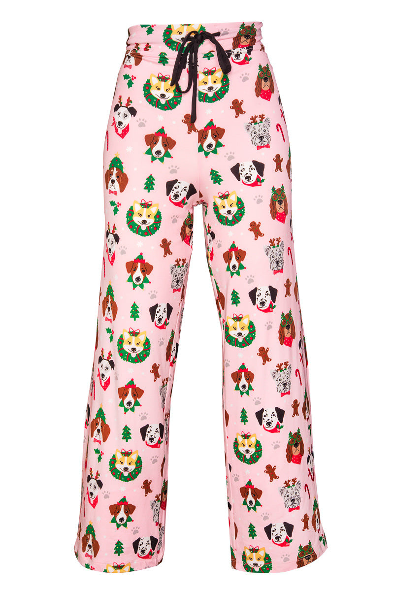 Santa Pups Pants Medium