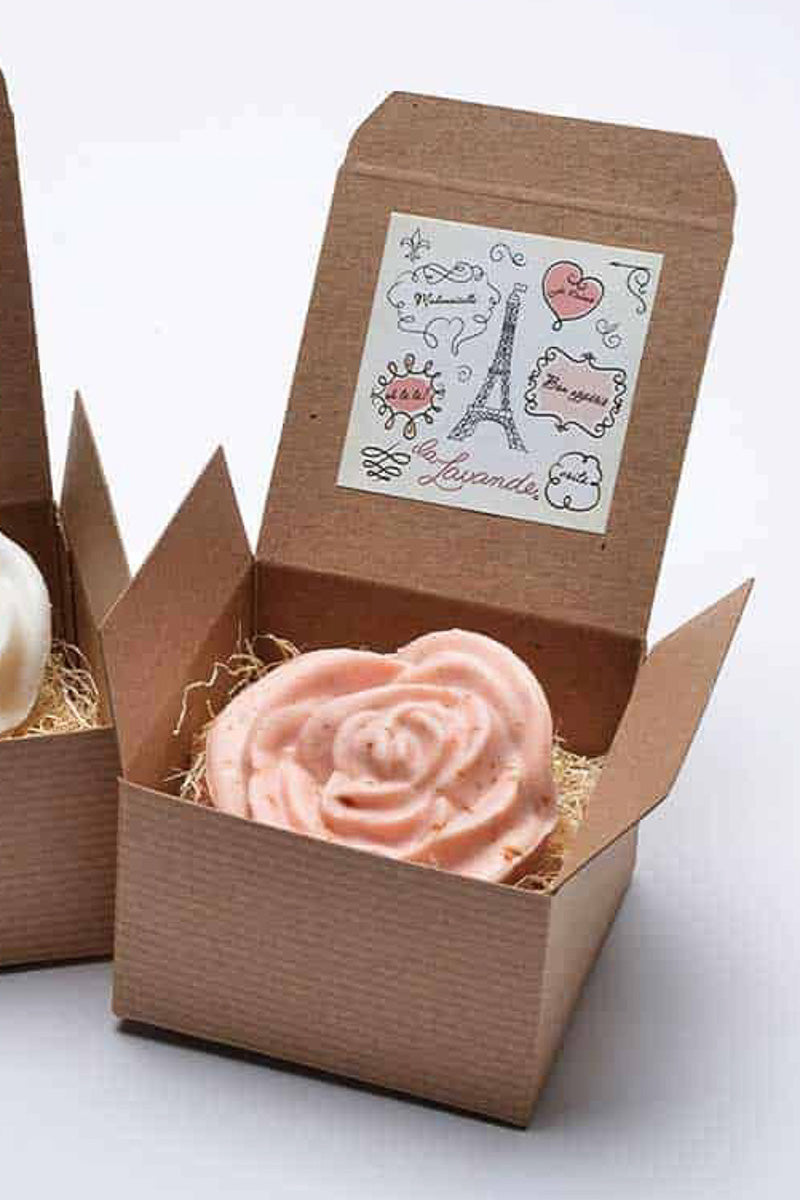 Rose Petal Flower French Soap Gift Box