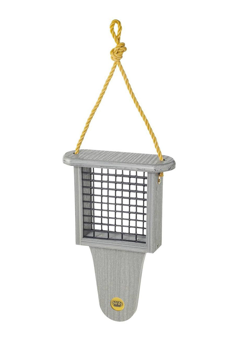 Birds Choice Modern Farmhouse Suet Feeder with Tail Prop in Driftwood