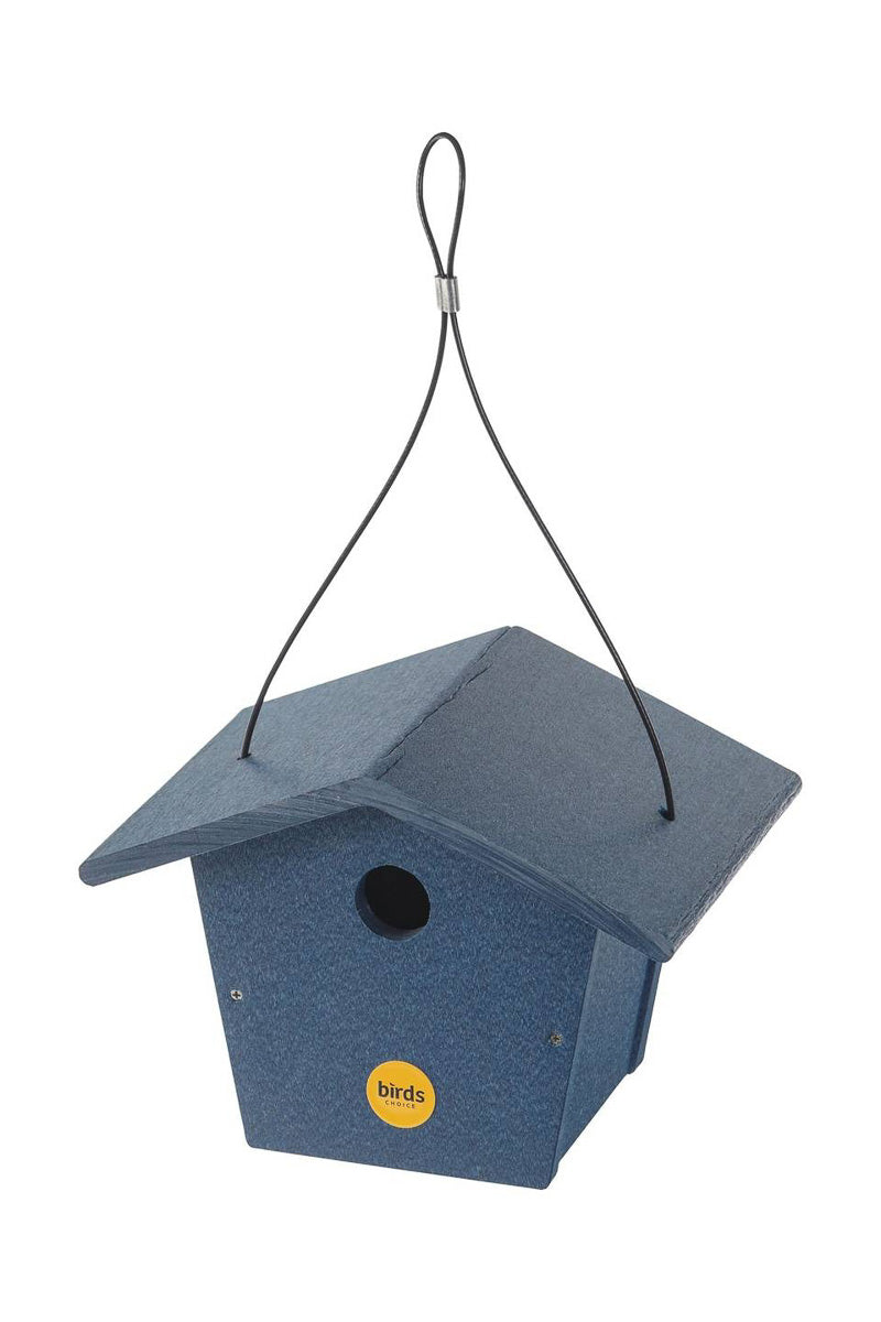 Birds Choice Wren House in Blue Recycled Plastic