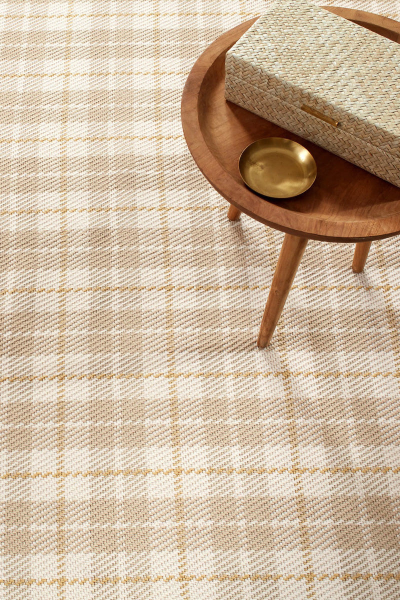 Dash & Albert Lakeville Plaid Khaki Handwoven Indoor/Outdoor Rug 2x3