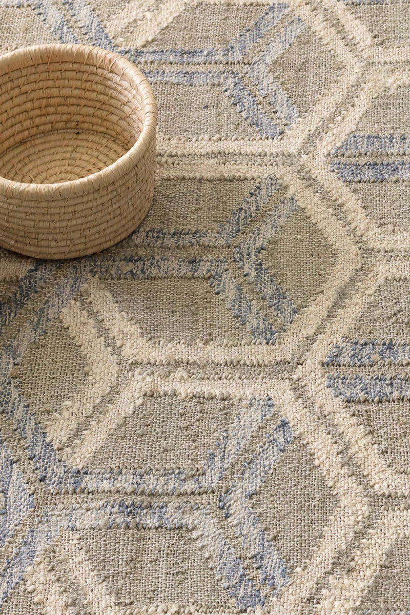 Dash & Albert Tala Handwoven Jute Rug 2x3 Blue