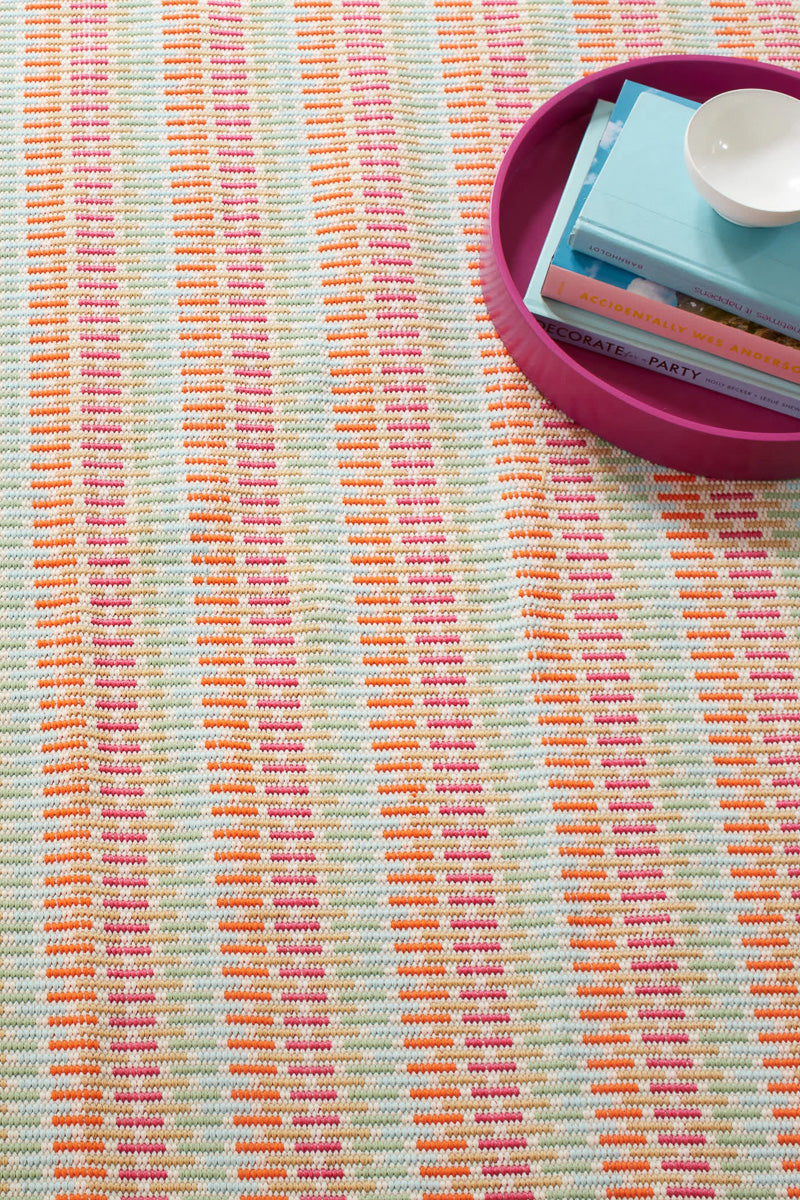 Dash & Albert Candy Stripe Multi Handwoven Indoor/Outdoor Rug 2x3