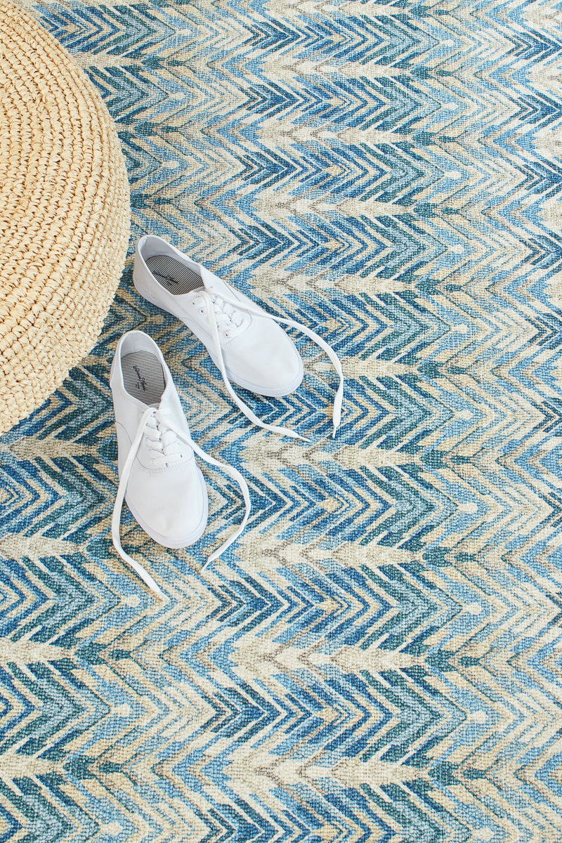 Dash & Albert Seneca Machine Washable Rug 2'x3' Blue