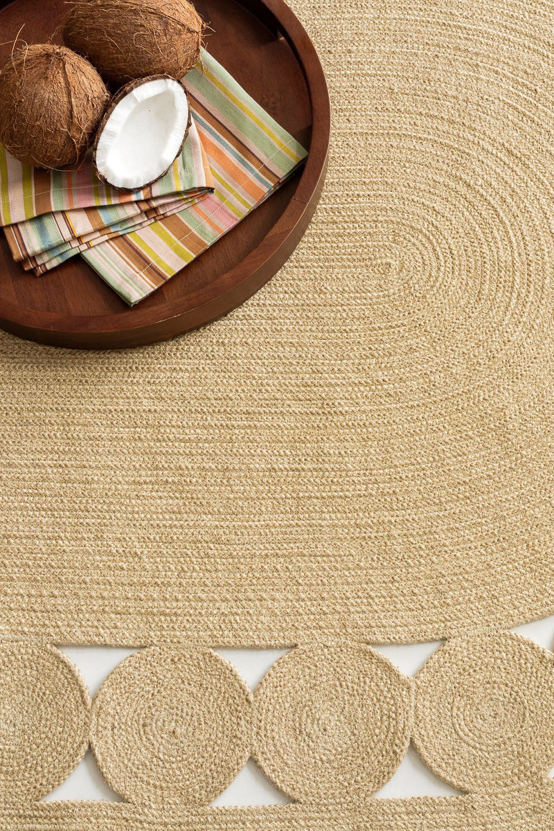 Dash & Albert Reef Natural Handwoven Indoor/Outdoor Oval Rug 2x3