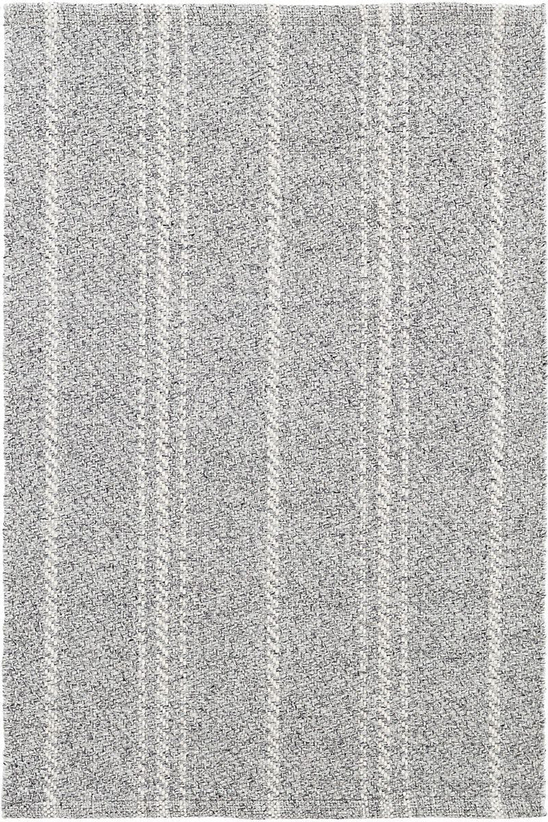 Dash & Albert Melange Stripe Grey/Ivory Handwoven Indoor/Outdoor Rug 2x3