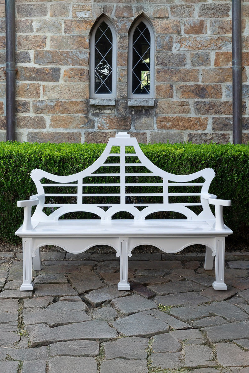 Bay Lake Garden Bench Hydrangea White