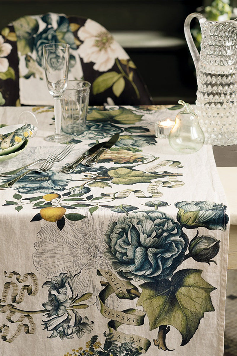 Garnier-Thiebaut Giardino Cotton & Linen Table Runner 20"x 61" Natural
