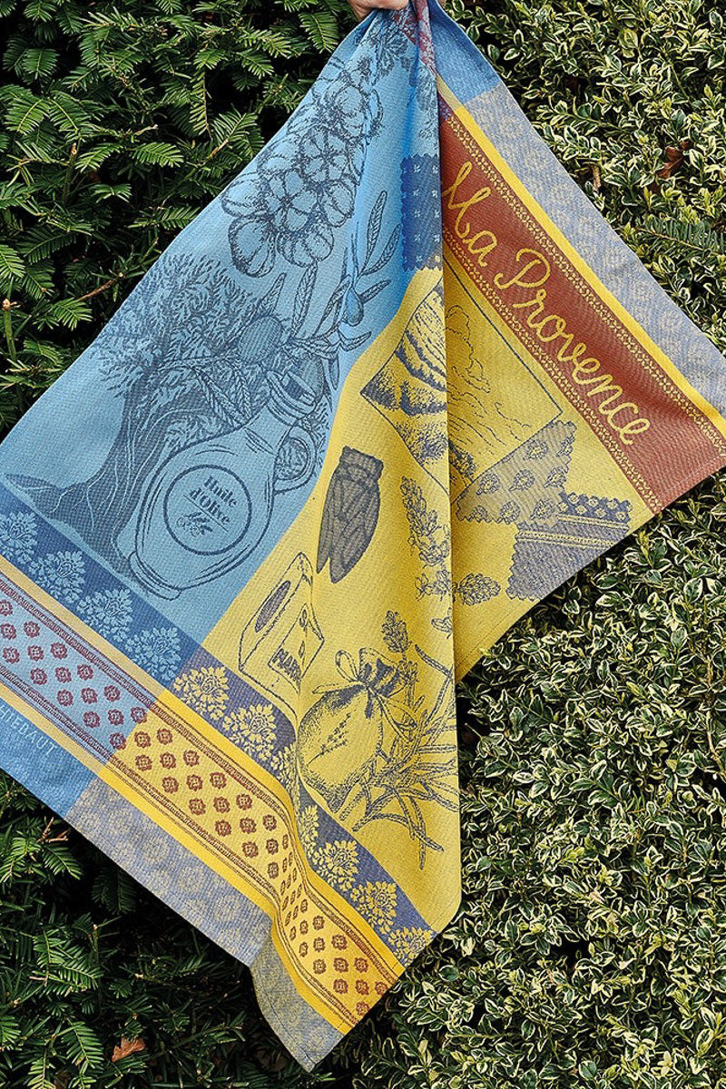 Garnier-Thiebaut Ma Provence Jacquard Cotton Kitchen Towel 22"x 30" Curry