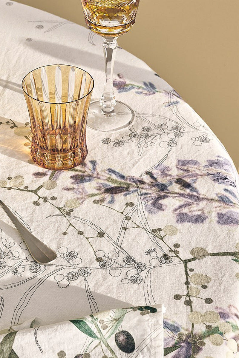 Garnier-Thiebaut Perfum De Lavande Cotton & Linen Tablecloth 61"x 102" Mauve