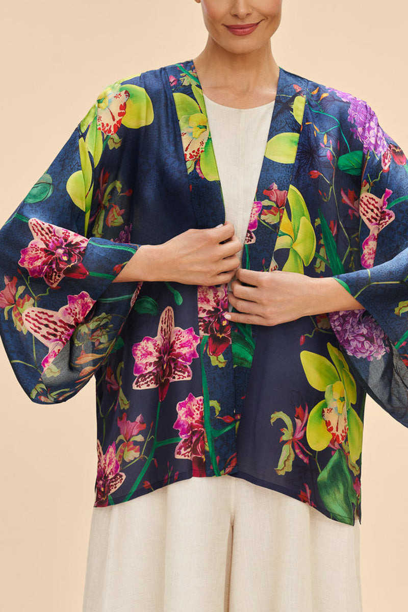 Powder Design Kimono Jacket Exotic Evening Ink