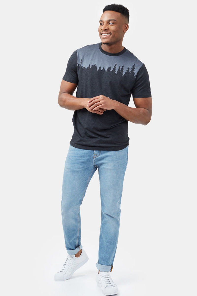 Men T-Shirt Juniper Meteorite Black Heather Large