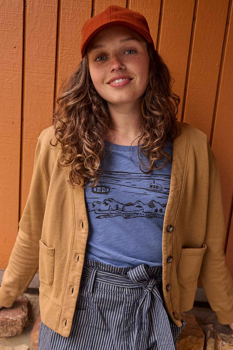 Toad & Co Women's Hemp Daybreaker Cardi Extra Large Honey Brown