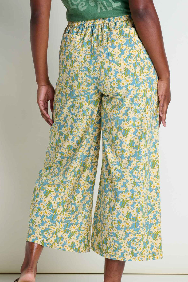 Toad & Co Women's Sunkissed Wide Leg Pant Medium Glacier Daisy Field Print