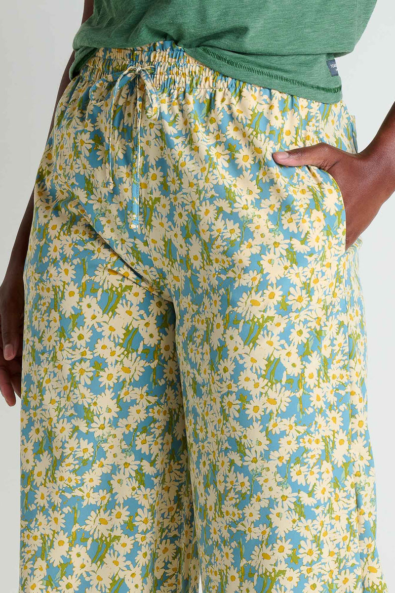 Toad & Co Women's Sunkissed Wide Leg Pant Extra Large Glacier Daisy Field Print