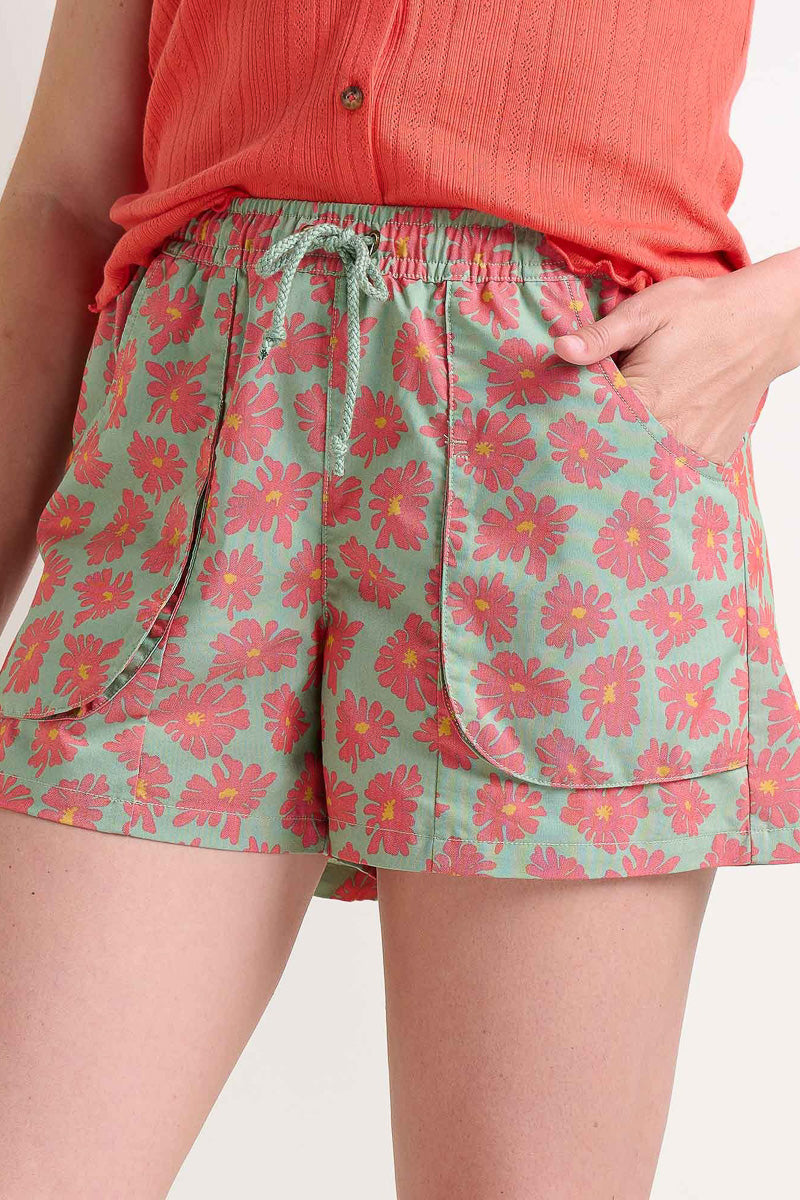 Toad & Co Women's Boundless Pull-On Short Extra Large Sagebrush Zinnia Print