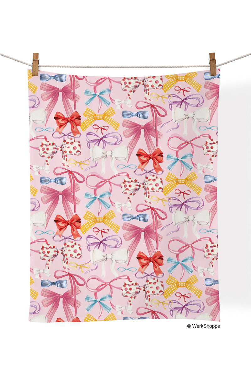 Werkshoppe Cotton Tea Towel Ribbons & Bows