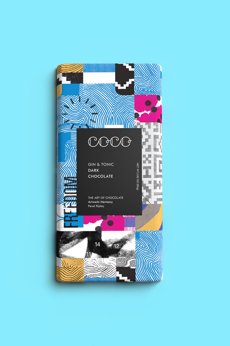 COCO Chocolatier Gin & Tonic Dark Chocolate Bar