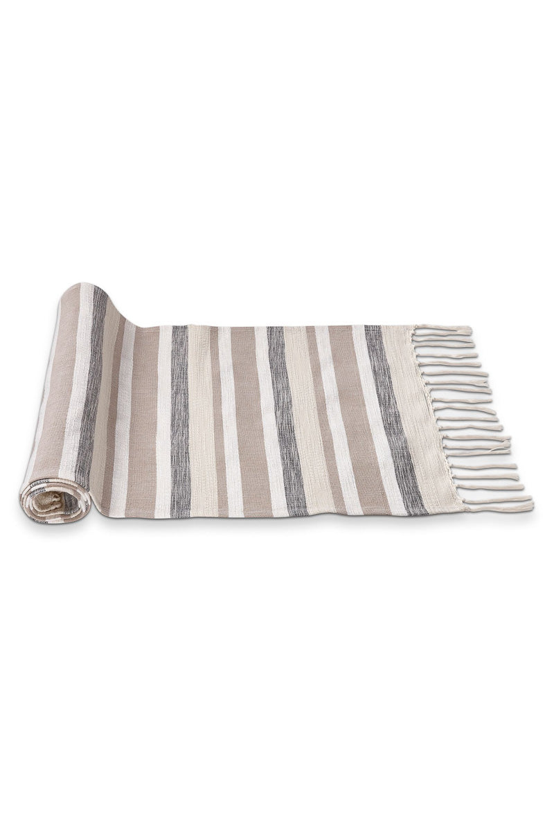 RUNNER SAND SKY WVN STRIPE 72"