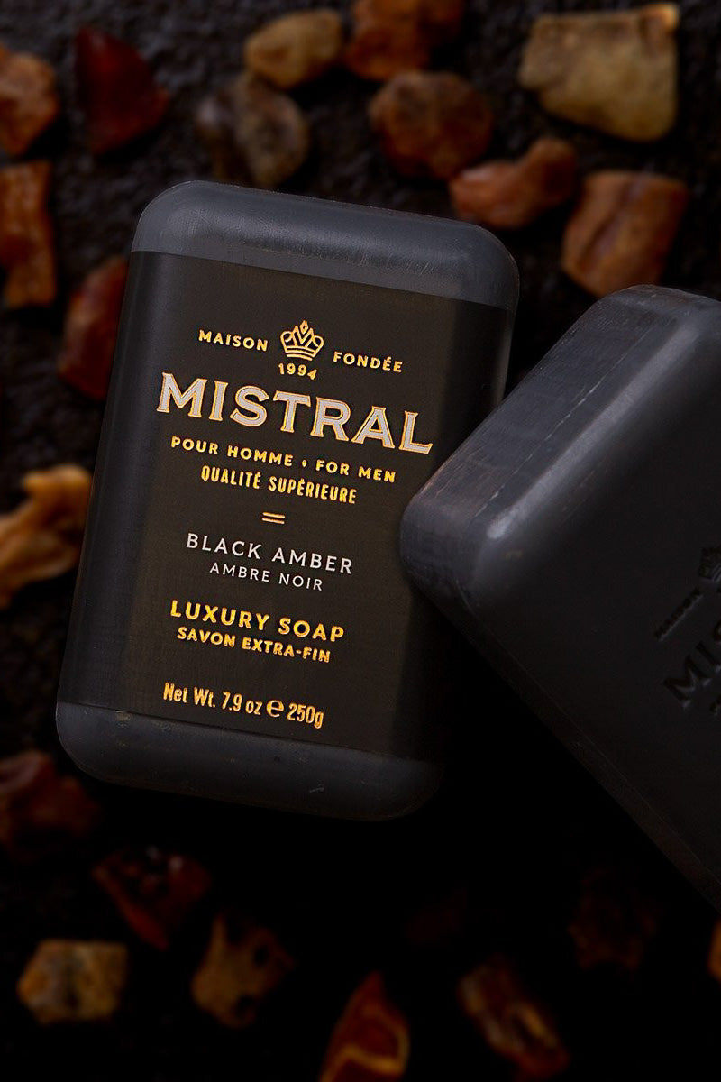Mistral Bar Soap Black Amber 250g