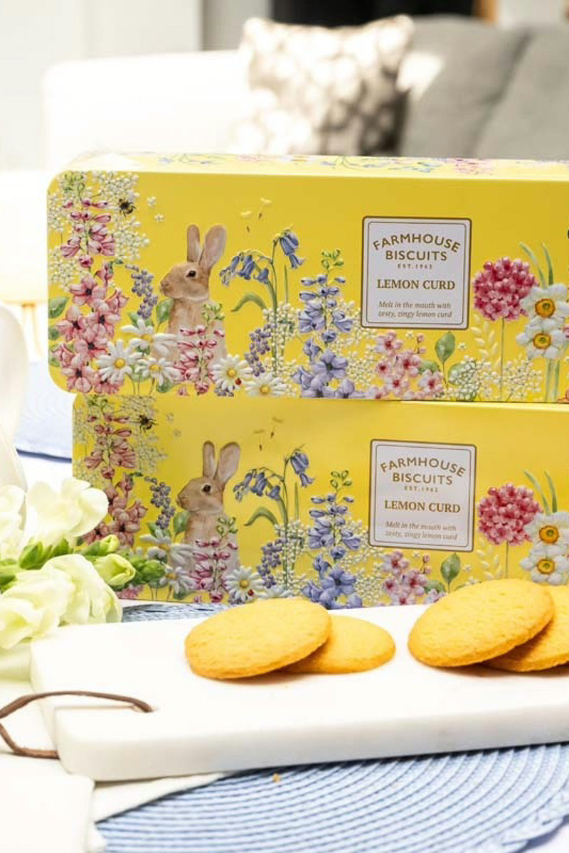Farmhouse Biscuits, Lemon Cured Filled Yellow Tin