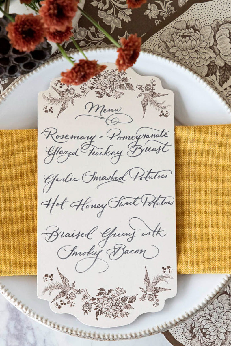 Hester & Cook Brown Asiatic Pheasants Table Card