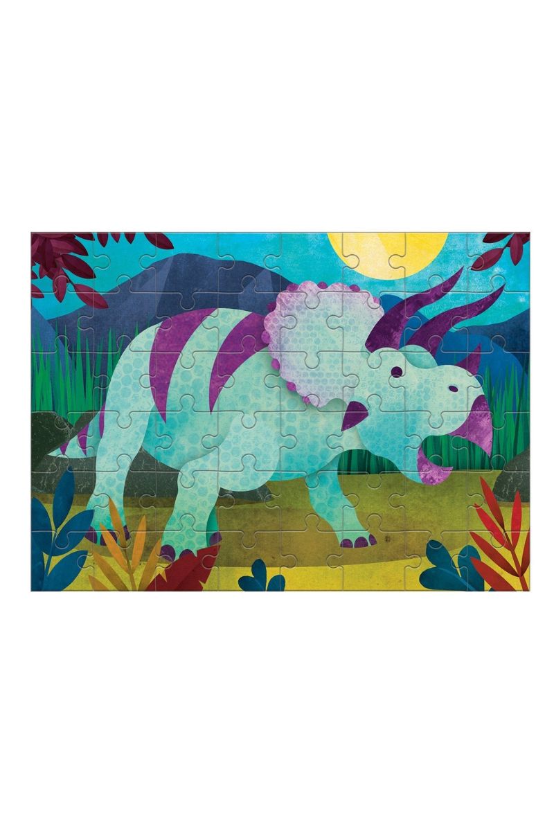 Mudpuppy Triceratops Mini Puzzle 48 Pieces