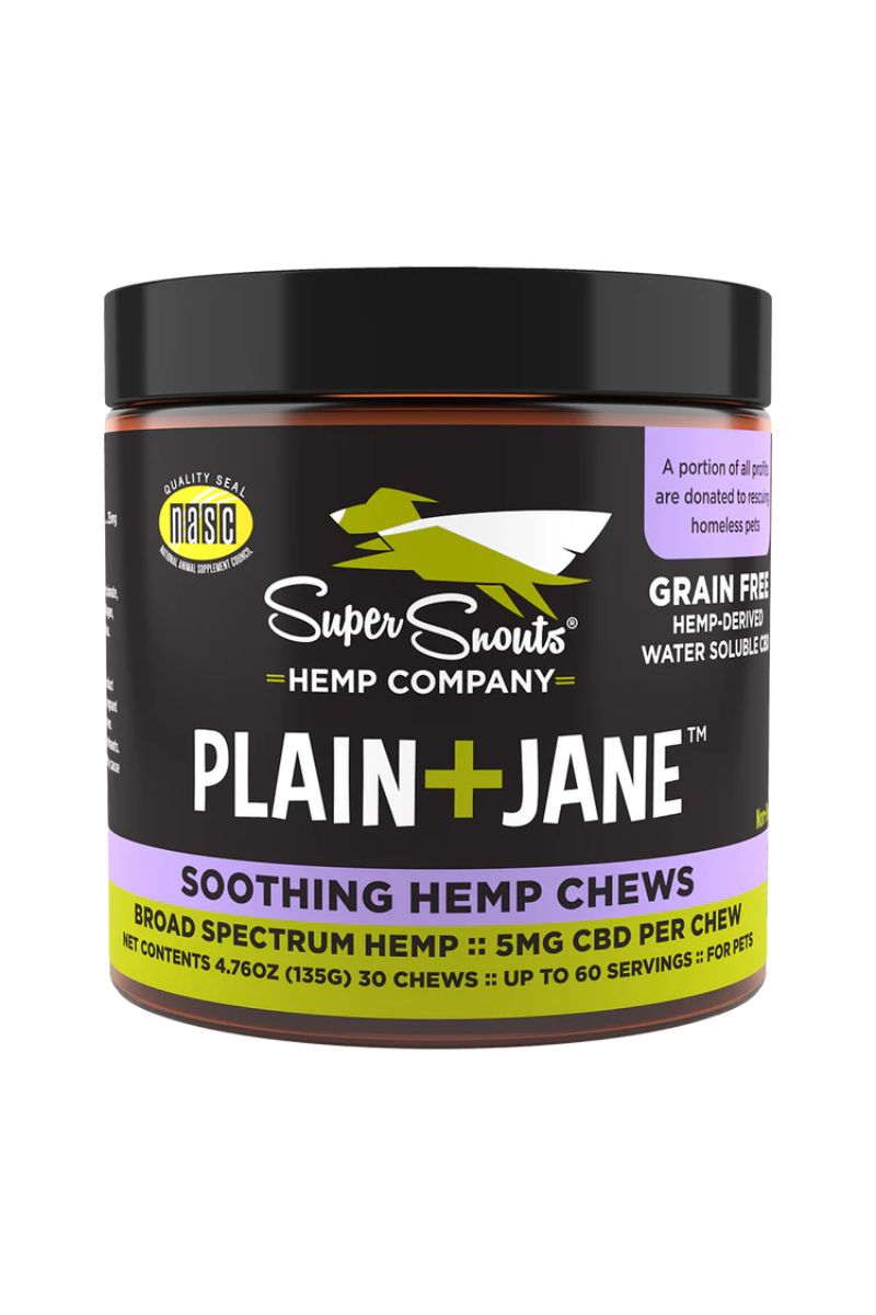 Super Snouts Plain + Jane Soothing Chews w/Hemp & CBD 30 Count
