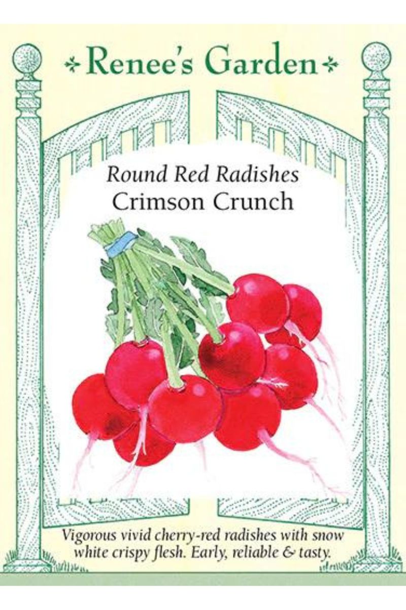 Renee's Garden Round Red Radishes Crimson Crunch Seeds