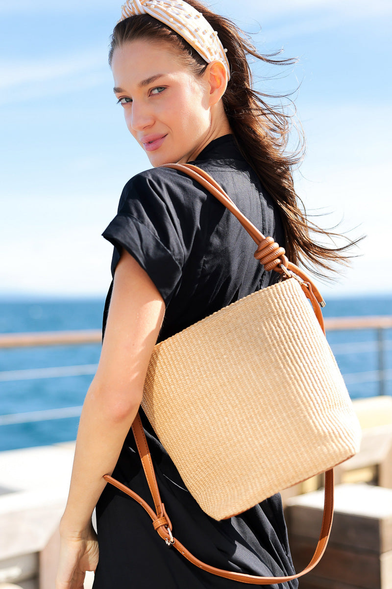Shiraleah Clara Bucket Bag Natural