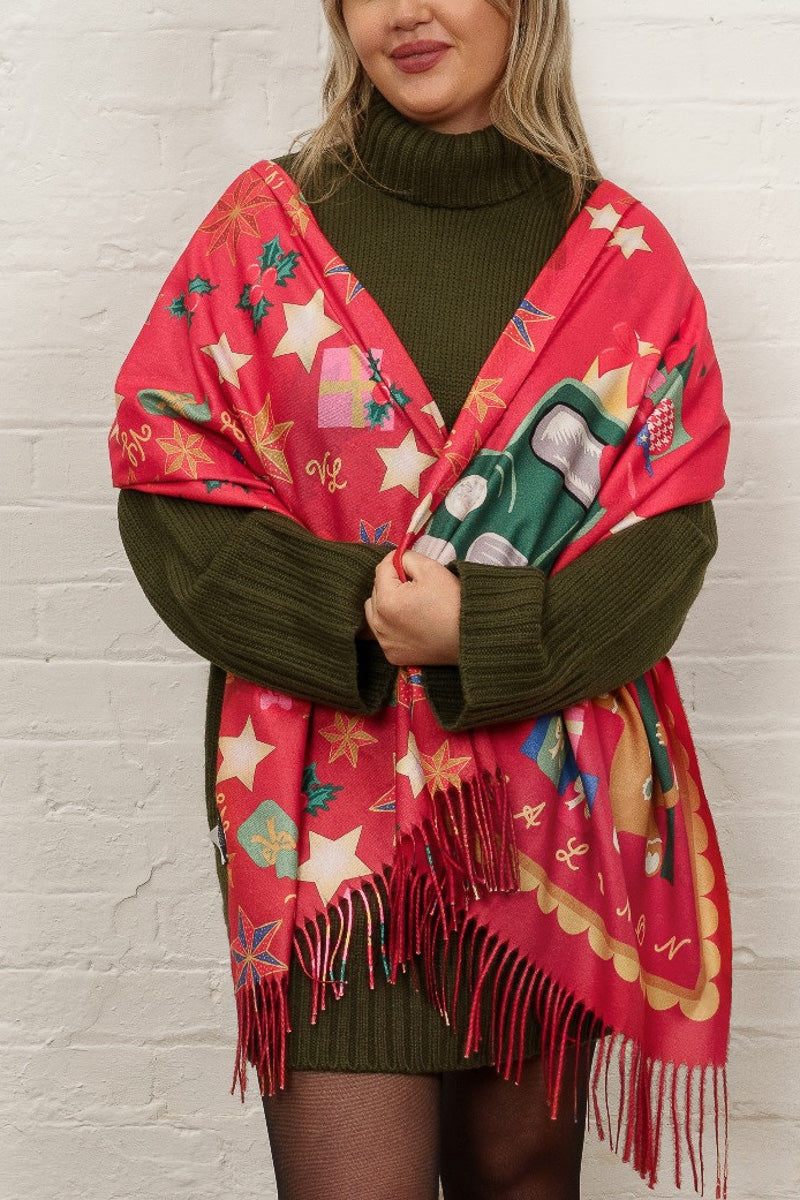 Vendula London No.25 Mistletoe Lane Rectangular Scarf