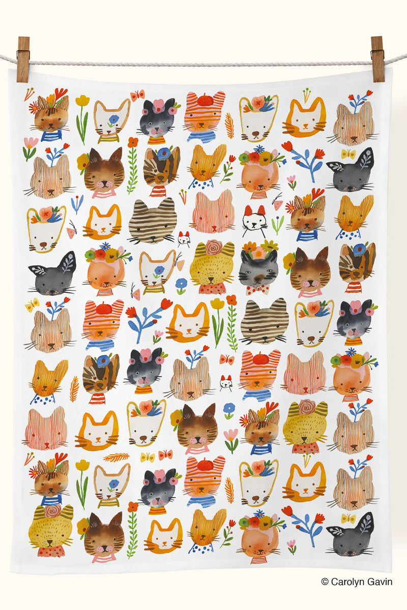 Kitty Parade Tea Towel