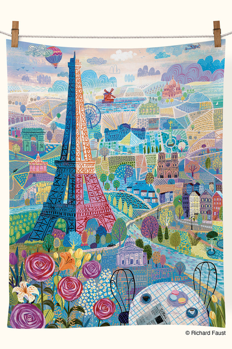 Cotton Tea Towel Paris