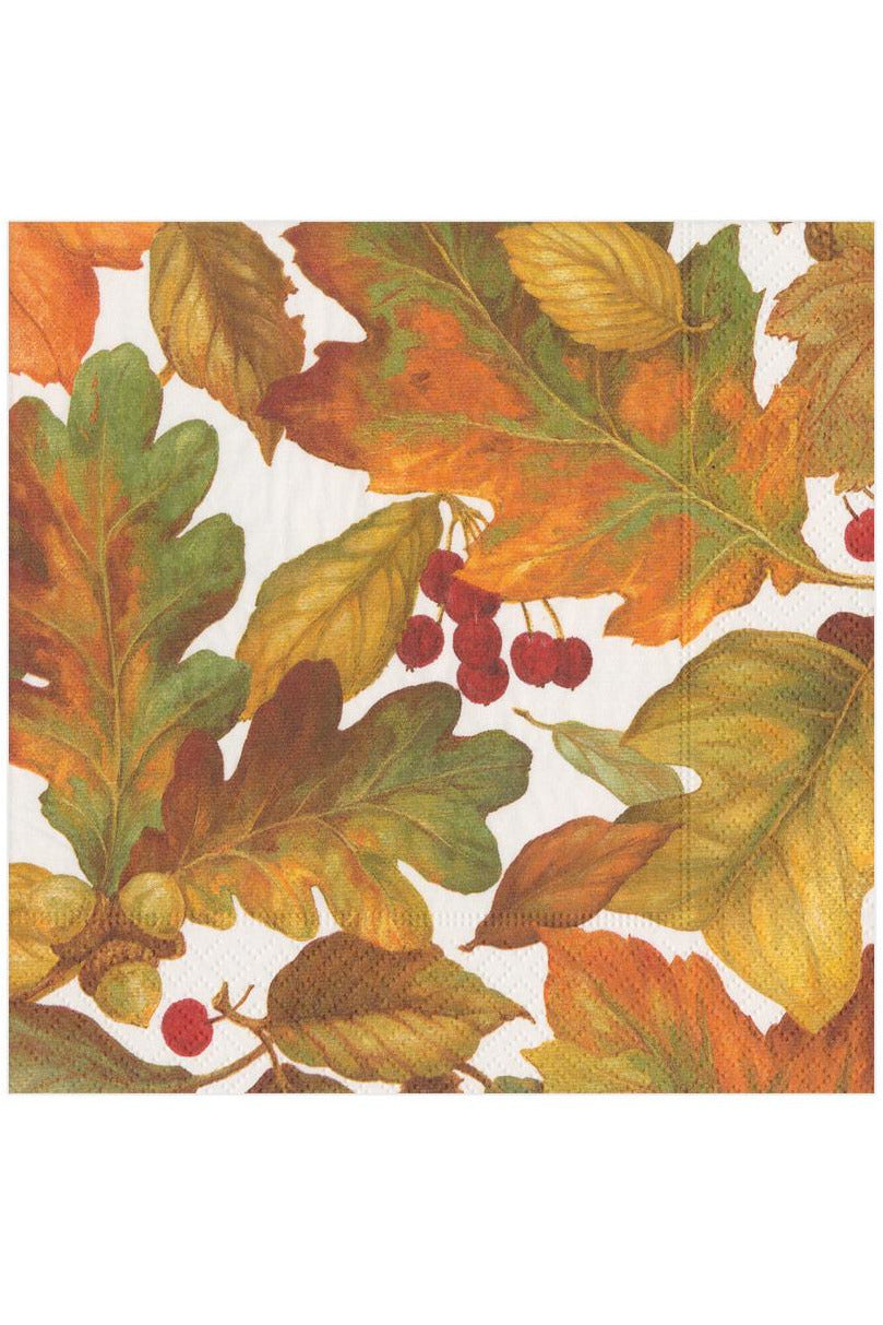 Caspari Autumn Leaves II Luncheon Napkins