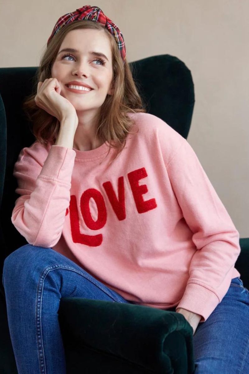 SWEATSHIRT, LOVE PINK LG
