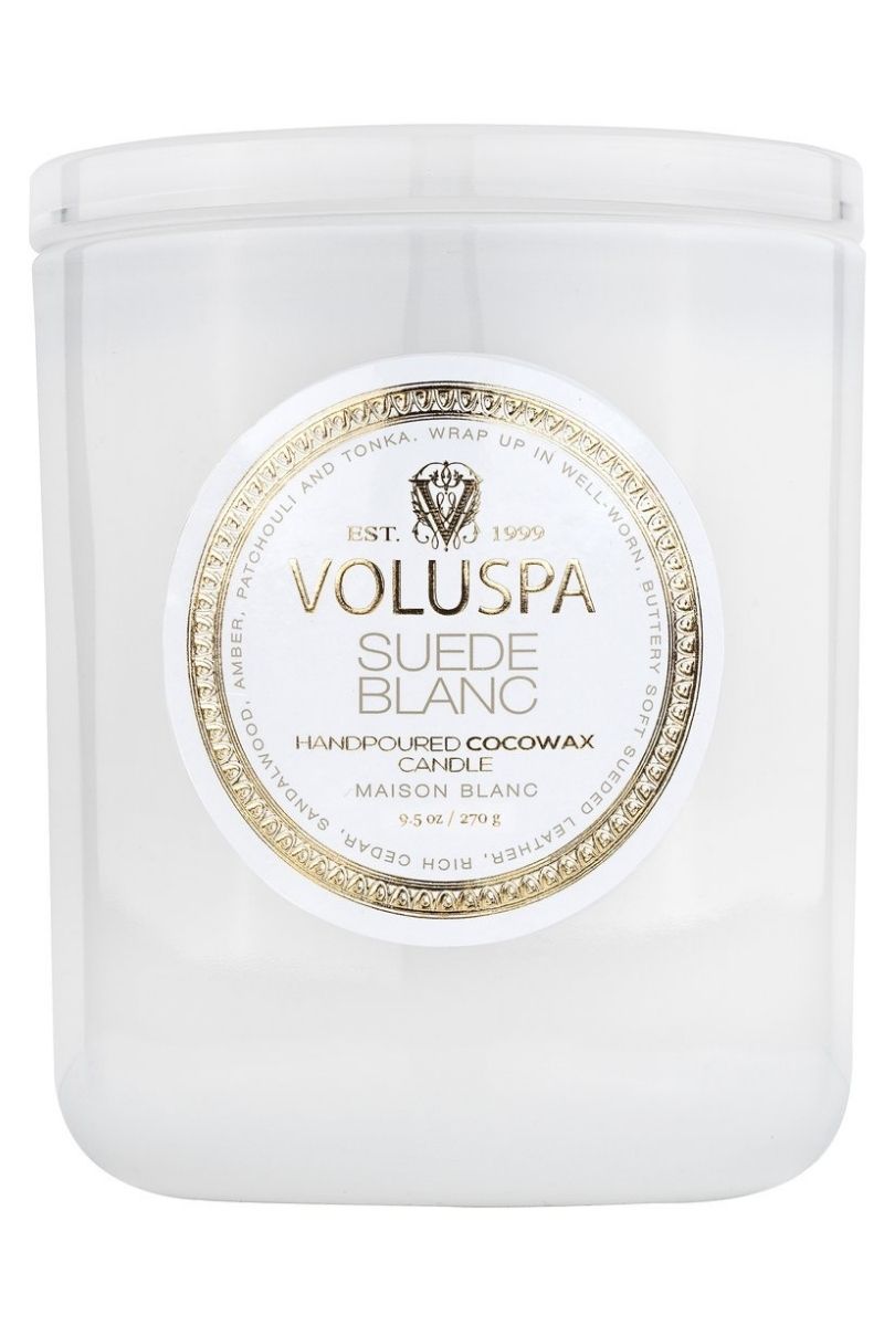 Voluspa Suede Blanc Classic Candle