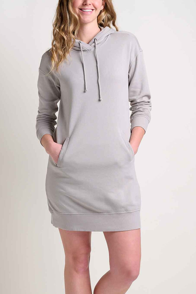 Toad & Co Women's Hemp Daybreaker Hooded Dress Large Basalt