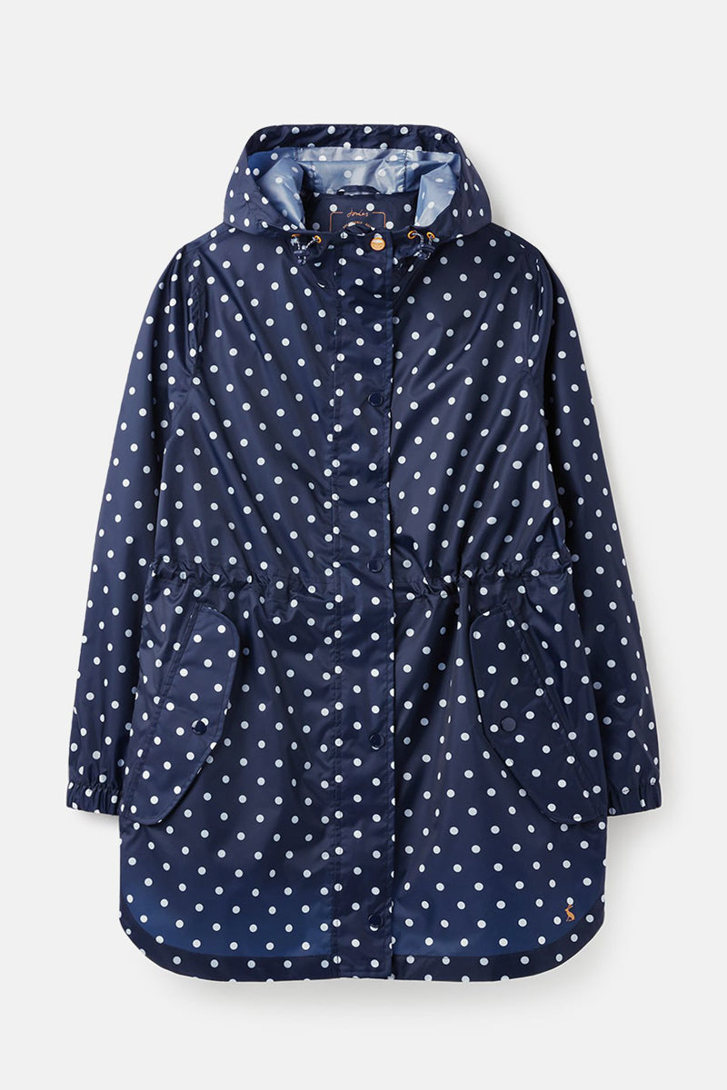 RAIN JACKET, NAVY SPOT SIZE 12