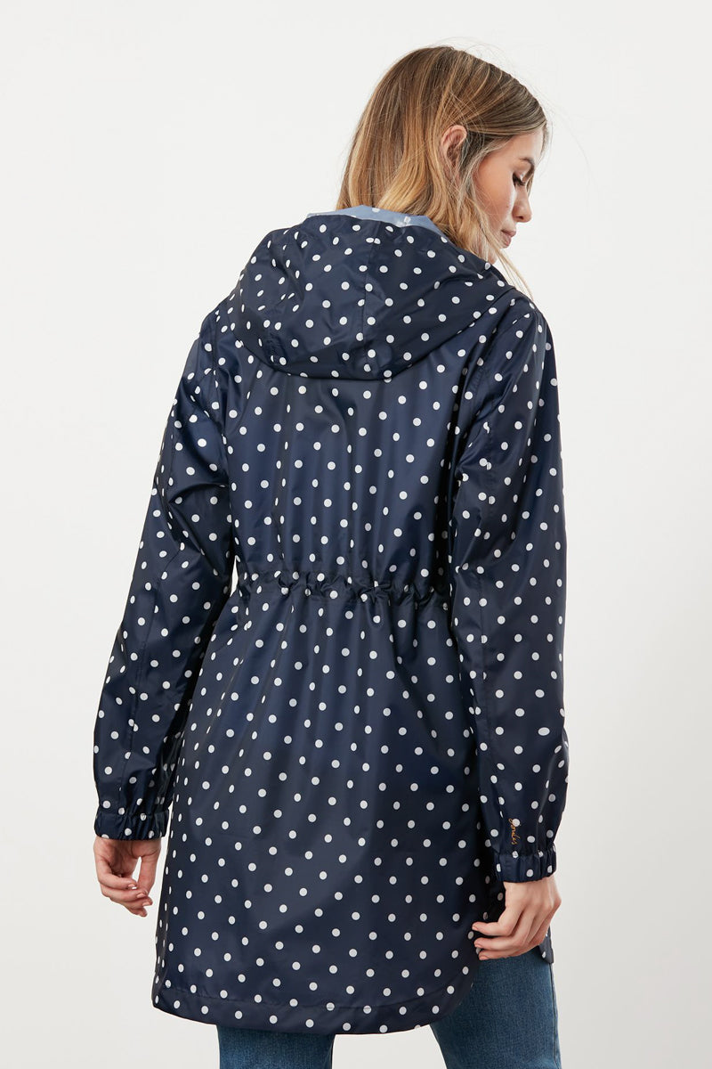 RAIN JACKET, NAVY SPOT SIZE 6